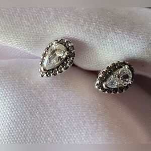 Pandora Sterling Silver Teardrop Earrings 925 ALE